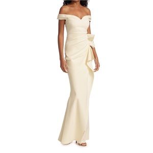 CHIARA BONI LA PETITE ROBE OFF THE SHOULDER GOWN